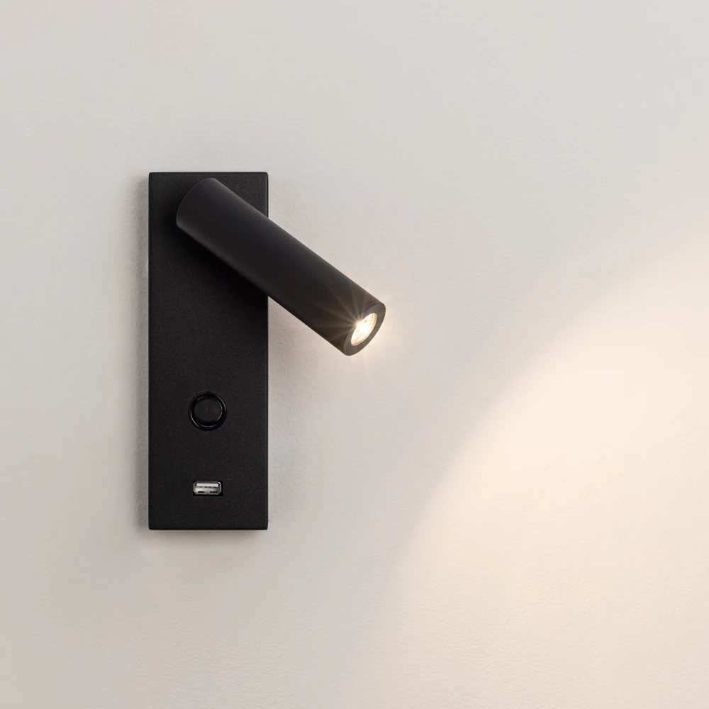 Светильник SP-BED-CHARGE-S60x125-3W Warm3000 (BK, 20 deg, 230V) (Arlight, IP20 Металл, 3 года) 029629 - Viokon.com