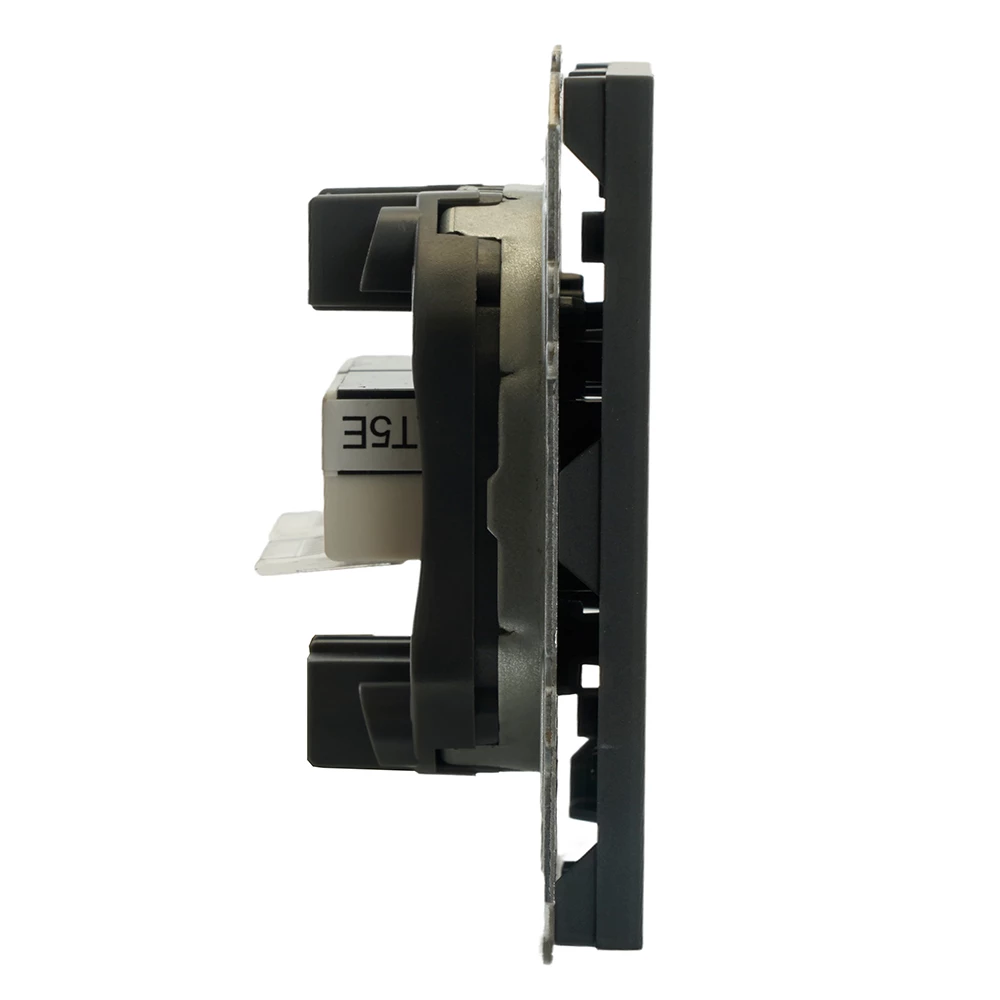 Розетка компьютерная 2-местная RJ-45 (механизм), STEKKER, серия Эмили, RST00-5111-05, черный уголь, soft touch (49848) - Viokon.com