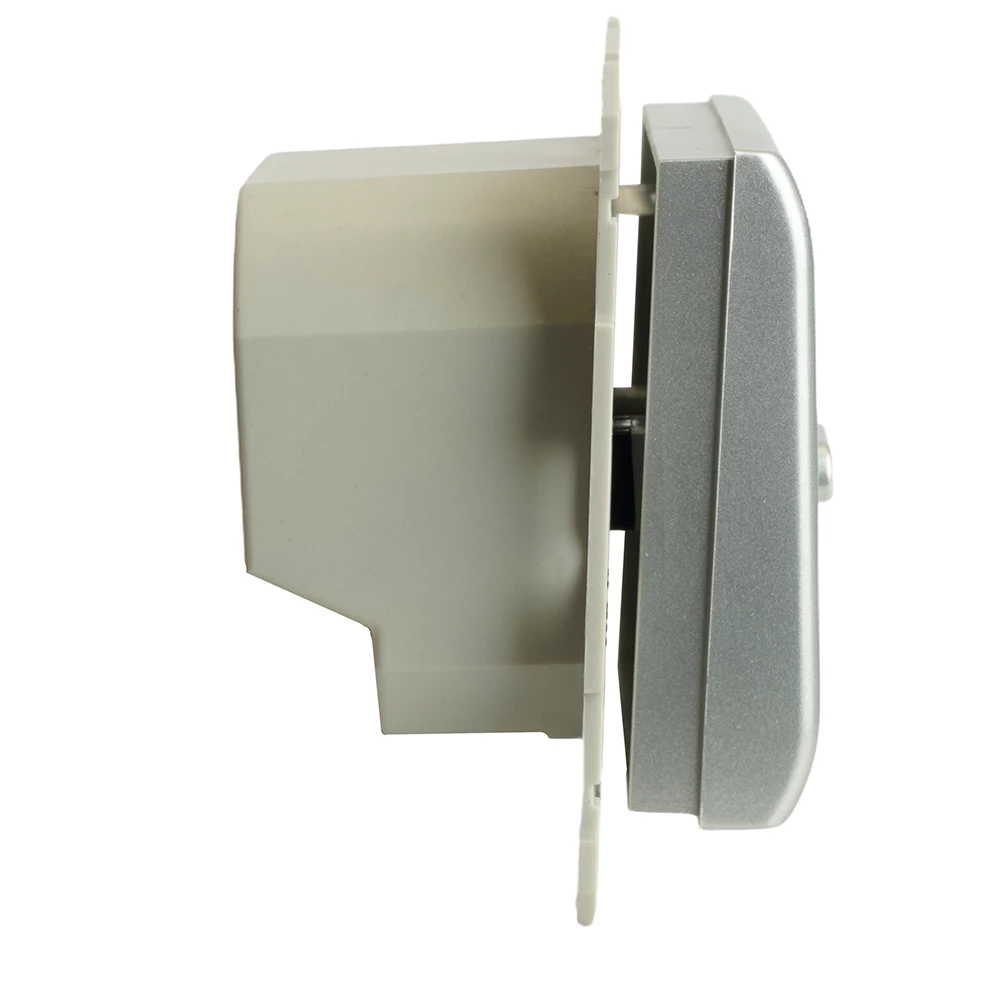 Терморегулятор механический для теплого пола (механизм), STEKKER GLS00-7117-03, 250В, 3500Вт, серия Катрин, серебро (49742) - Viokon.com