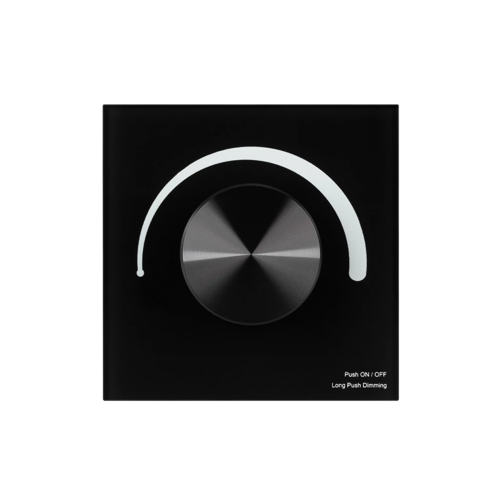 Панель SMART-P99-DIM-G-IN Black (230V, 1.5A, 0/1-10V, Rotary, 2.4G) (Arlight, Стекло) 028433 - Viokon.com