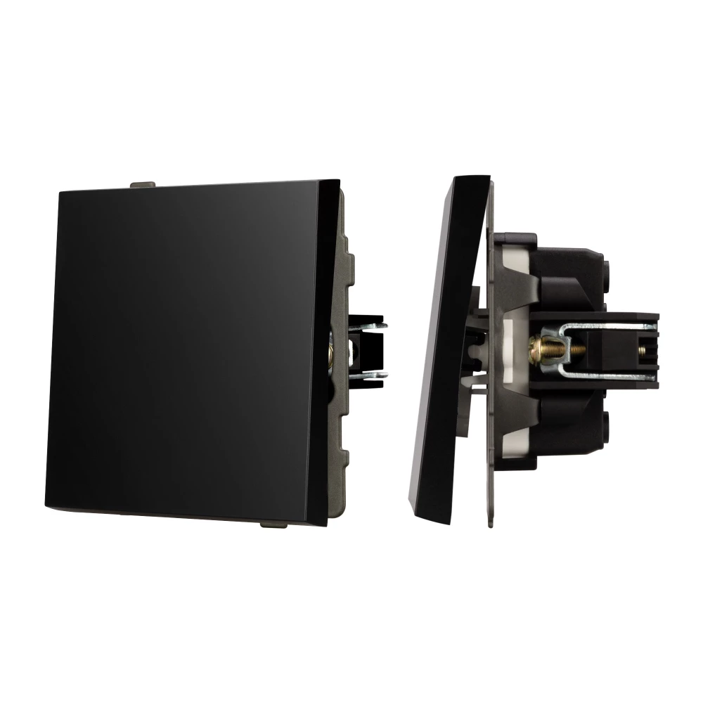 Механизм выключателя одноклавишный перекрёстный SWT-TENDO-MKX1-PL-BK (230V, 10A) (Arlight, Черный) 054055 - Viokon.com