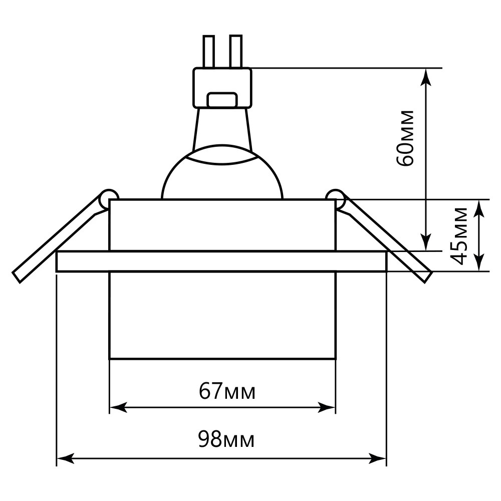 Светильник встраиваемый Feron DL3011 потолочный MR16 G5.3 белый (41414) - Viokon.com