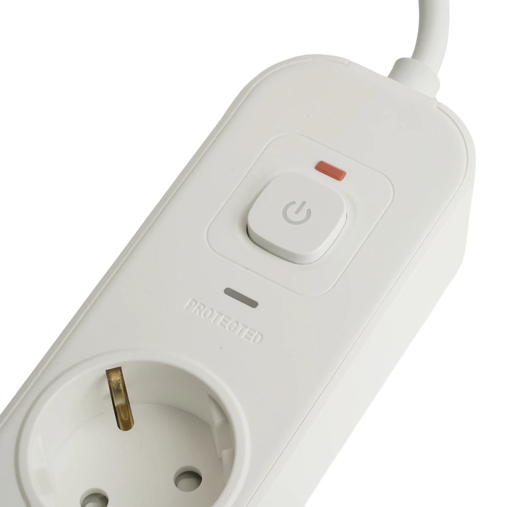 Сетевой фильтр 5-местный с/з STEKKER 3x1мм2, 3 м, 250В, 16А, 2 USB-A+2 Type-C 3, серия Nova, белый (50103) - Viokon.com