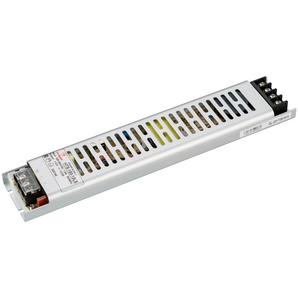 Блок питания HTS-150-12-LS (12V, 12.5A, 150W) (Arlight, IP20 Сетка, 3 года) 023140 - Viokon.com