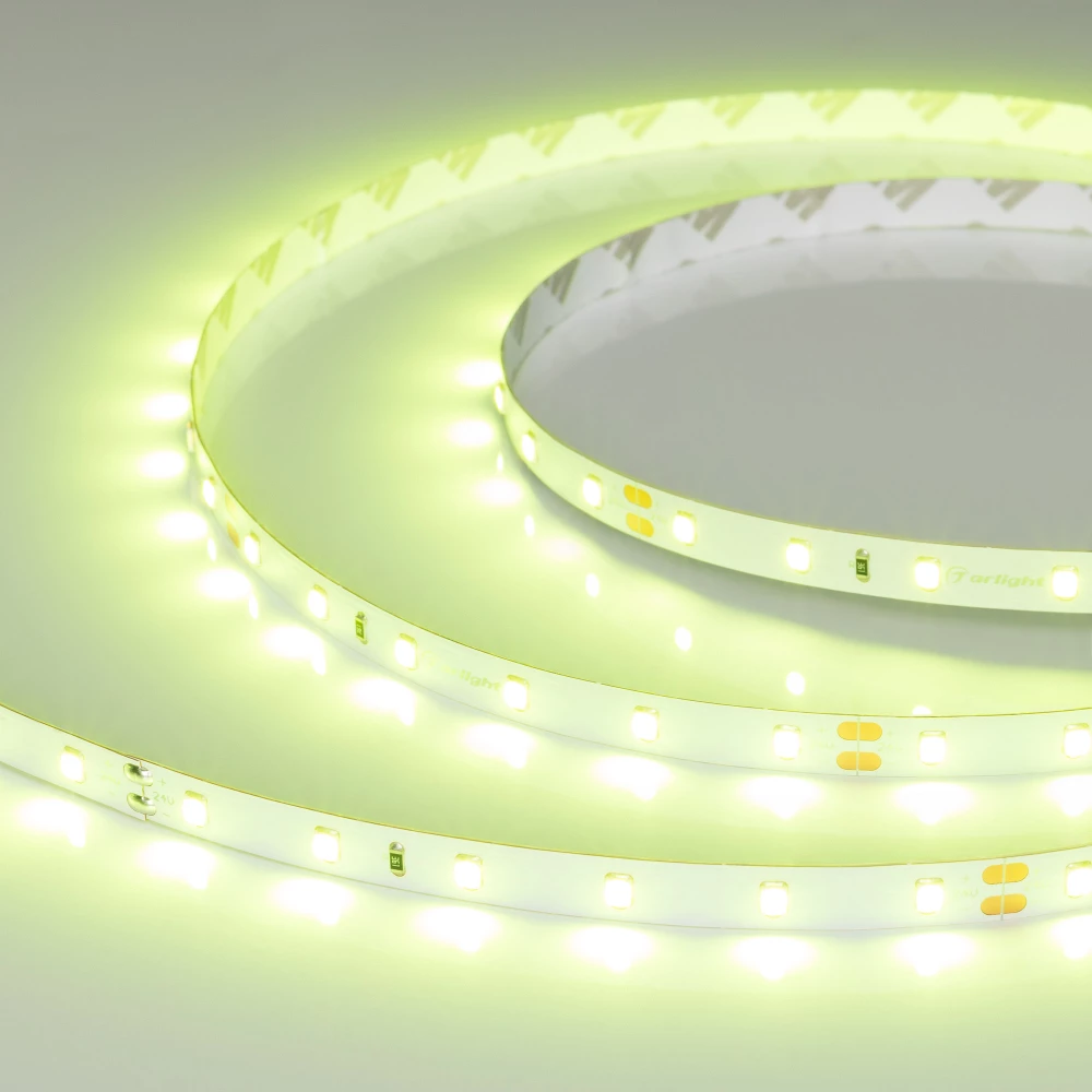 Лента RT-A60-8mm 24V Spring Green (4.8 W/m, IP20, 5m) (Arlight, -) 055382 - Viokon.com