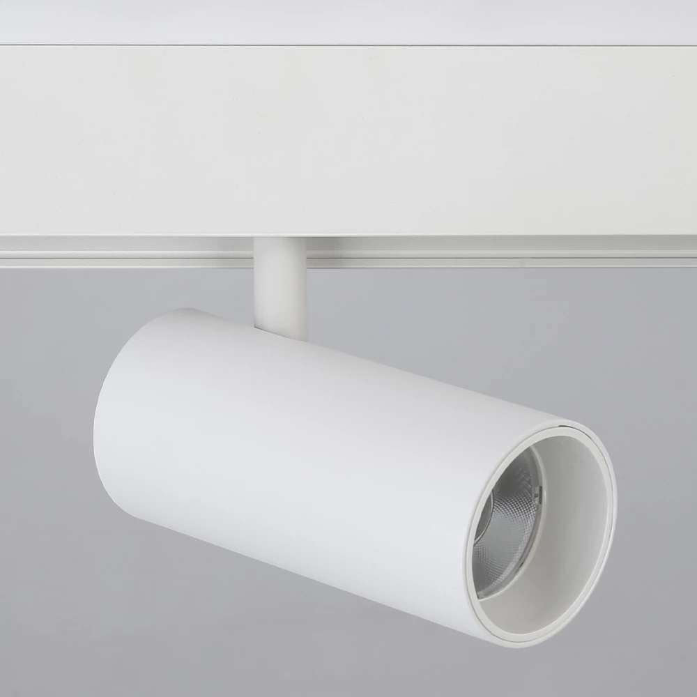 Светильник светодиодный трековый для шинопровода Magnetic GL3828 WH белый IP20 15W 4200K 48V 24° D57*128 - Viokon.com