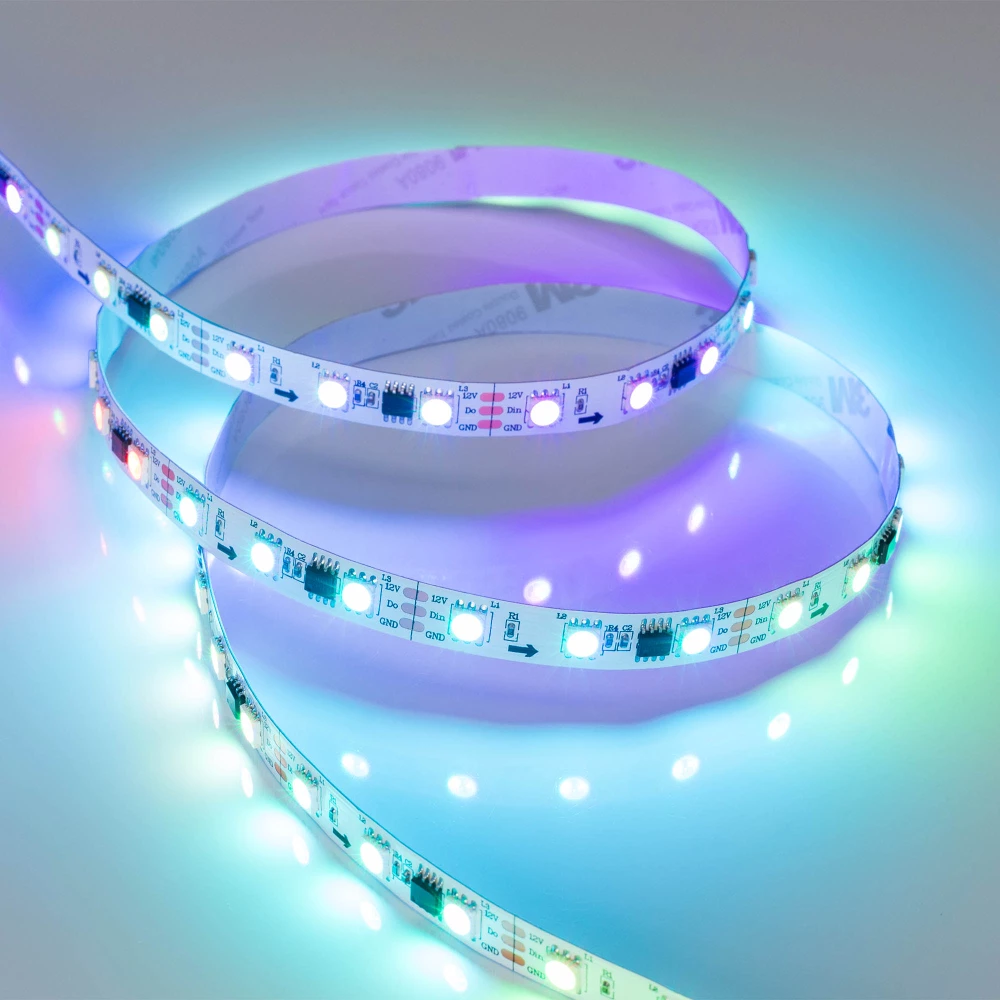 Лента SPI-B60-10mm 12V RGB-PX3 (14.4 W/m, IP20, 5060, 5m) (Arlight, Открытый, IP20) 026367(2) - Viokon.com