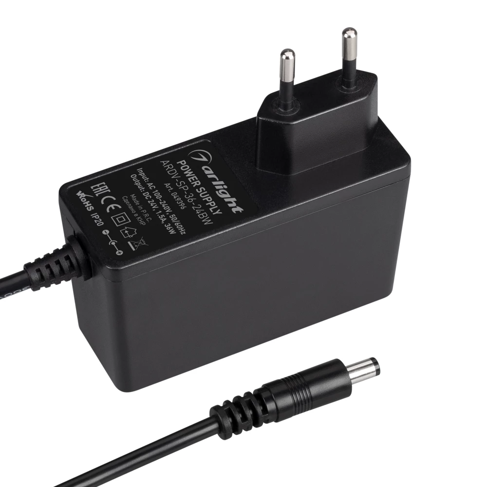 Блок питания ARDV-SP-36-24BW (24V, 1.5A, 36W) (Arlight, Адаптер, 5 лет) 049396 - Viokon.com