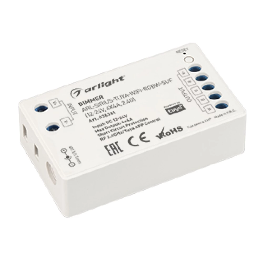 Диммер ARL-SIRIUS-TUYA-WIFI-RGBW-SUF (12-24V, 4x4A, 2.4G) (Arlight, Контроллер) 036361 - Viokon.com