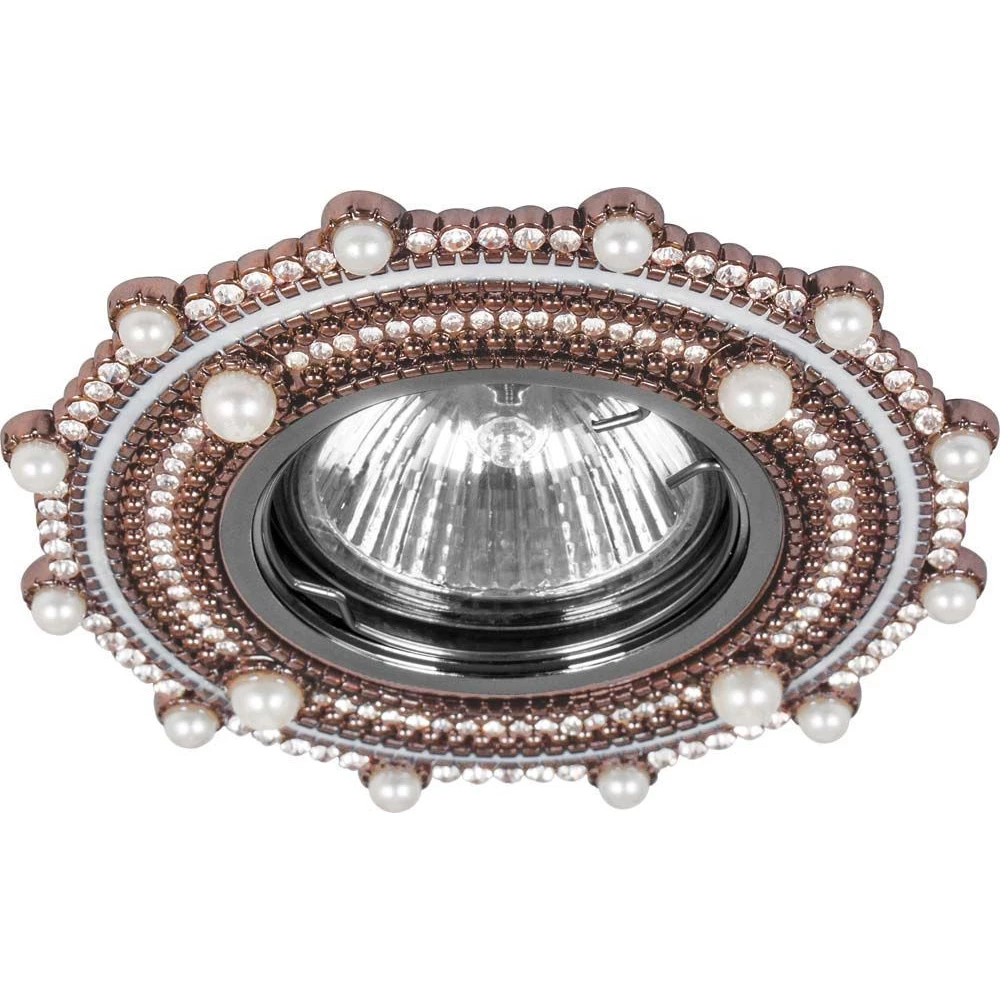 Светильник потолочный  MR16 Max35W 220V G5.3, медь,хром, CD2051 (28623) - Viokon.com