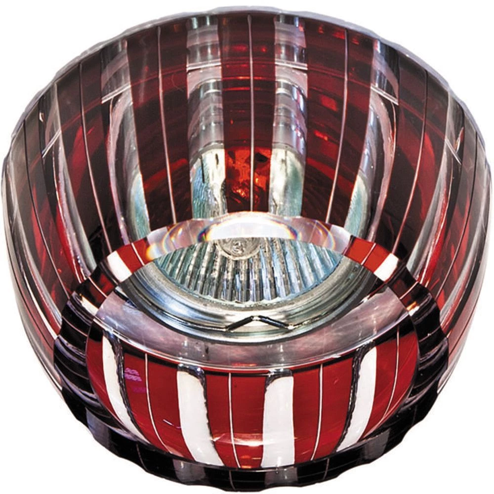 Светильник потолочный, MR16 G5.3 с красным стеклом, хром с лампой, CD2324 (18724) - Viokon.com