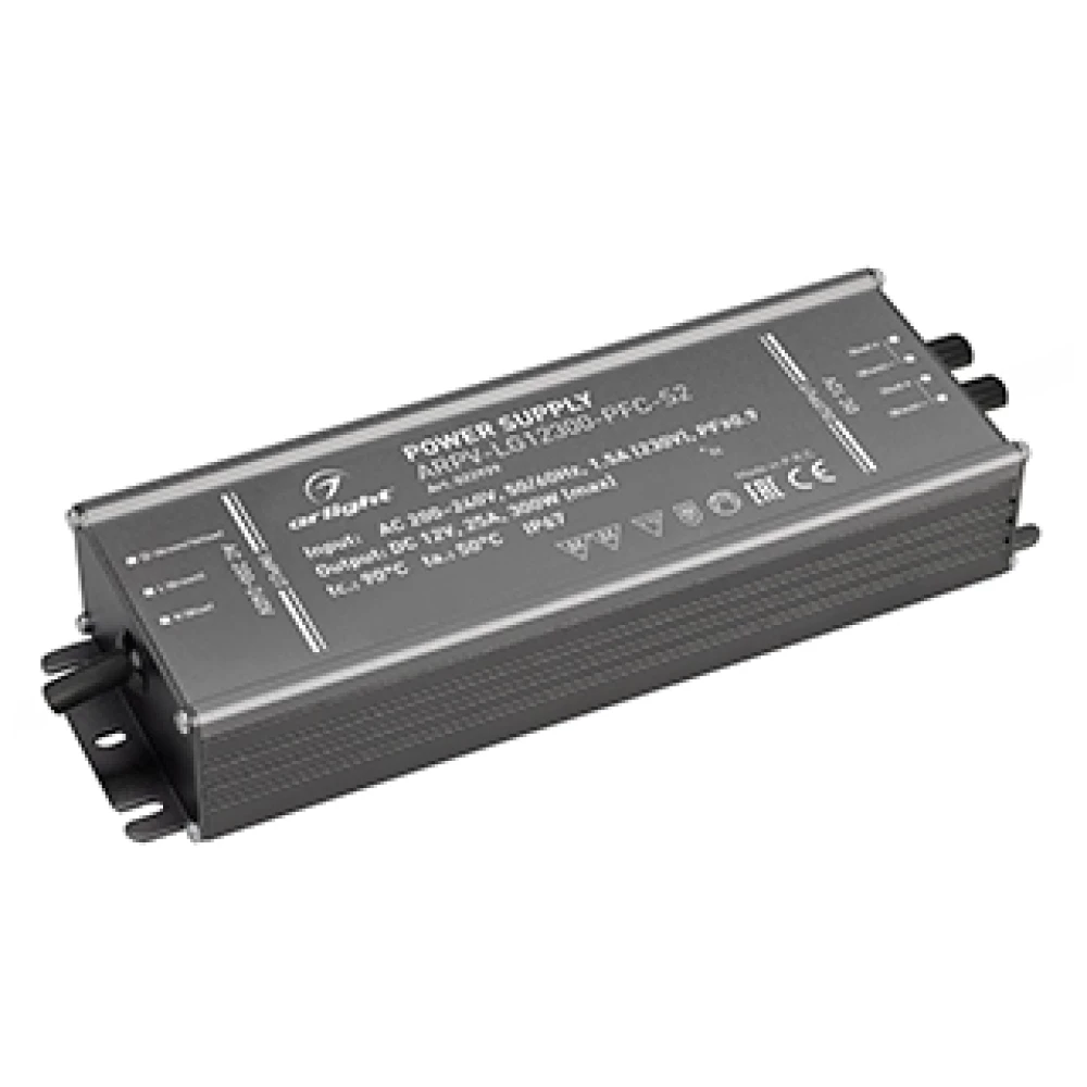 Блок питания ARPV-LG12300-PFC-S2 (12V, 25.0A, 300W) (Arlight, IP67 Металл, 5 лет) 022929 - Viokon.com