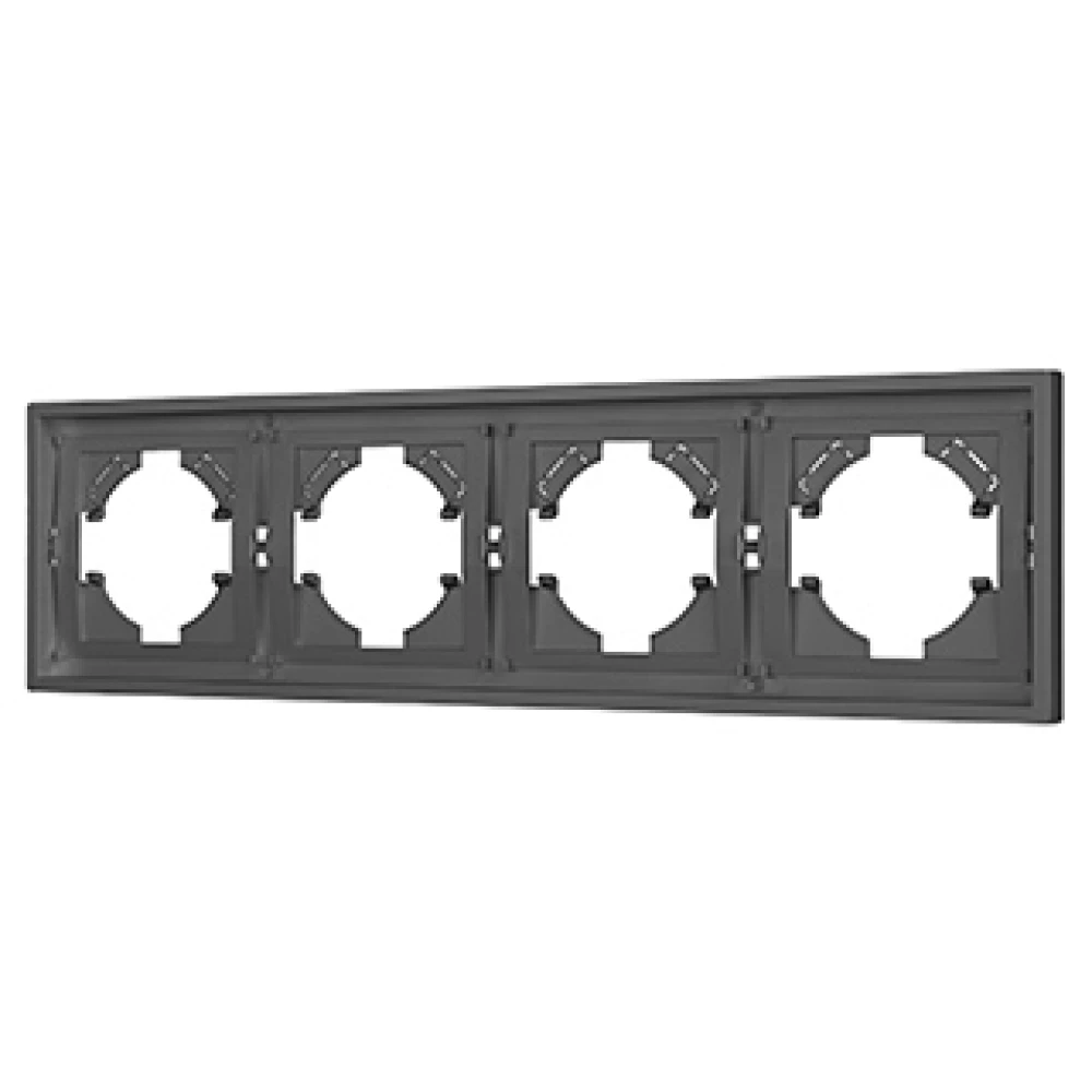 Рамка пластиковая FRM-TENDO-SFPL-4-GR (Arlight, Матовый графитовый) 054655 - Viokon.com