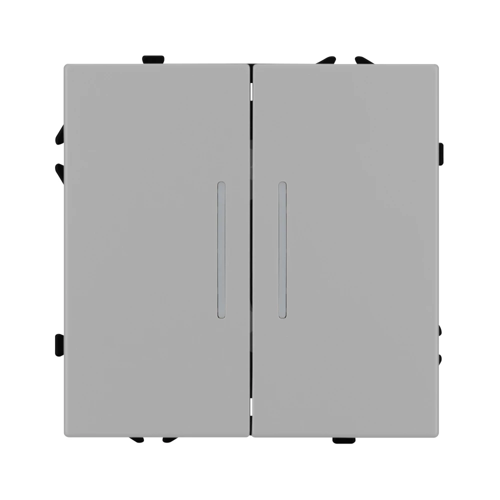 Механизм выключателя двухклавишный проходной LED SWT-NOBE-MKP2-SFPL-L-IS (230V, 10A) (Arlight, Никель) 059415 - Viokon.com
