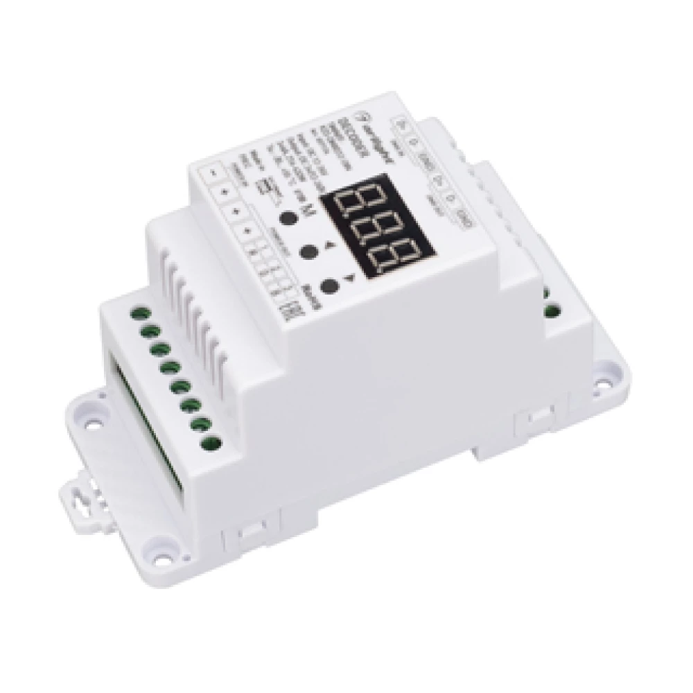 Декодер SMART-K23-DMX512-DIN (12-24V, 3x6A) (Arlight, IP20 Пластик, 5 лет) 027126 - Viokon.com