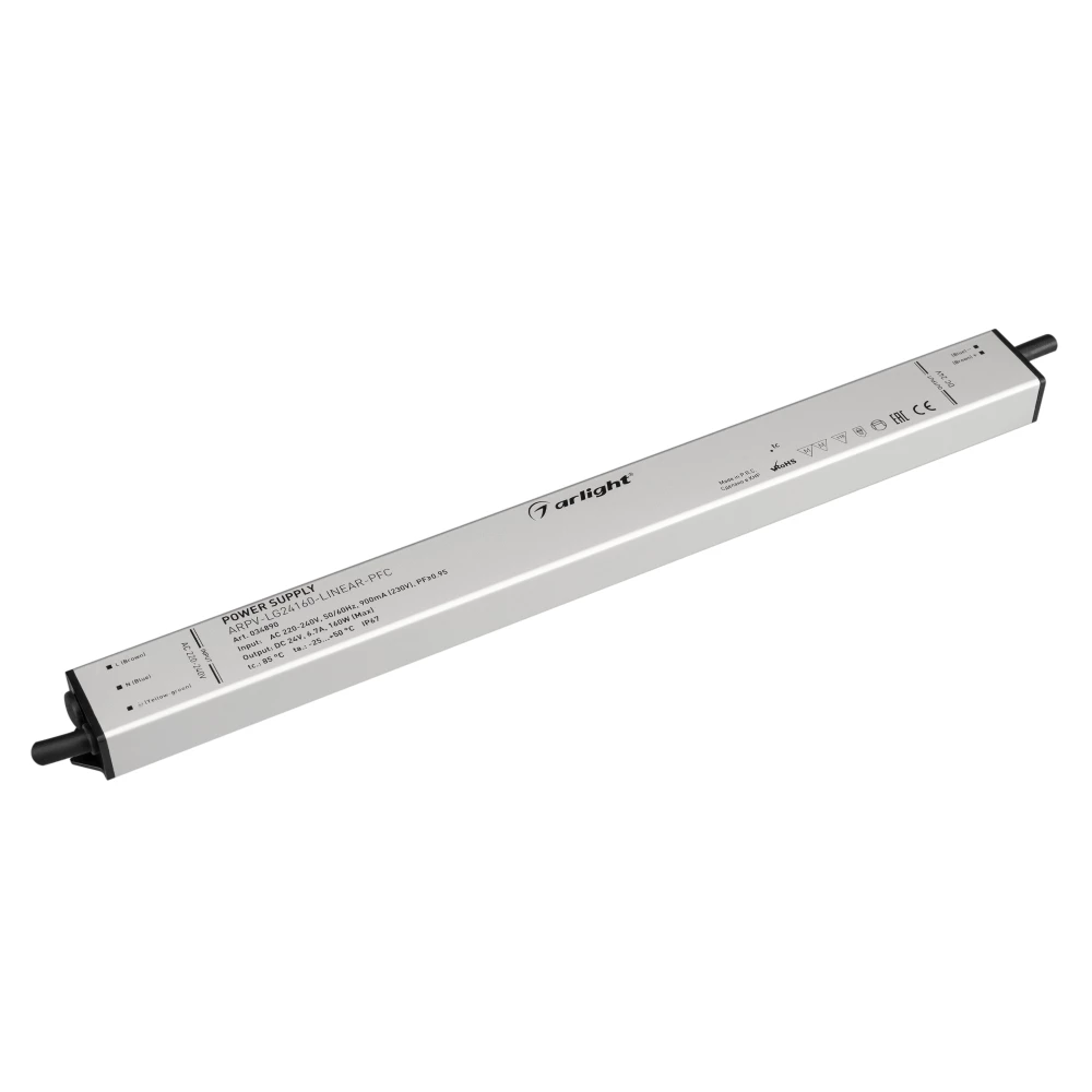 Блок питания ARPV-LG24160-LINEAR-PFC (24V, 6.7A, 160W) (Arlight, IP67 Металл, 5 лет) 034890 - Viokon.com