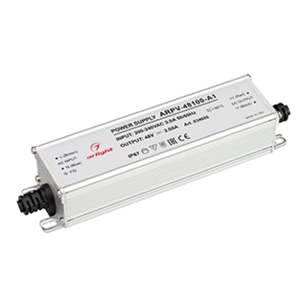 Блок питания ARPV-48100-A1 (48V, 2.08A, 100W) (Arlight, IP67 Металл, 3 года) 034685 - Viokon.com