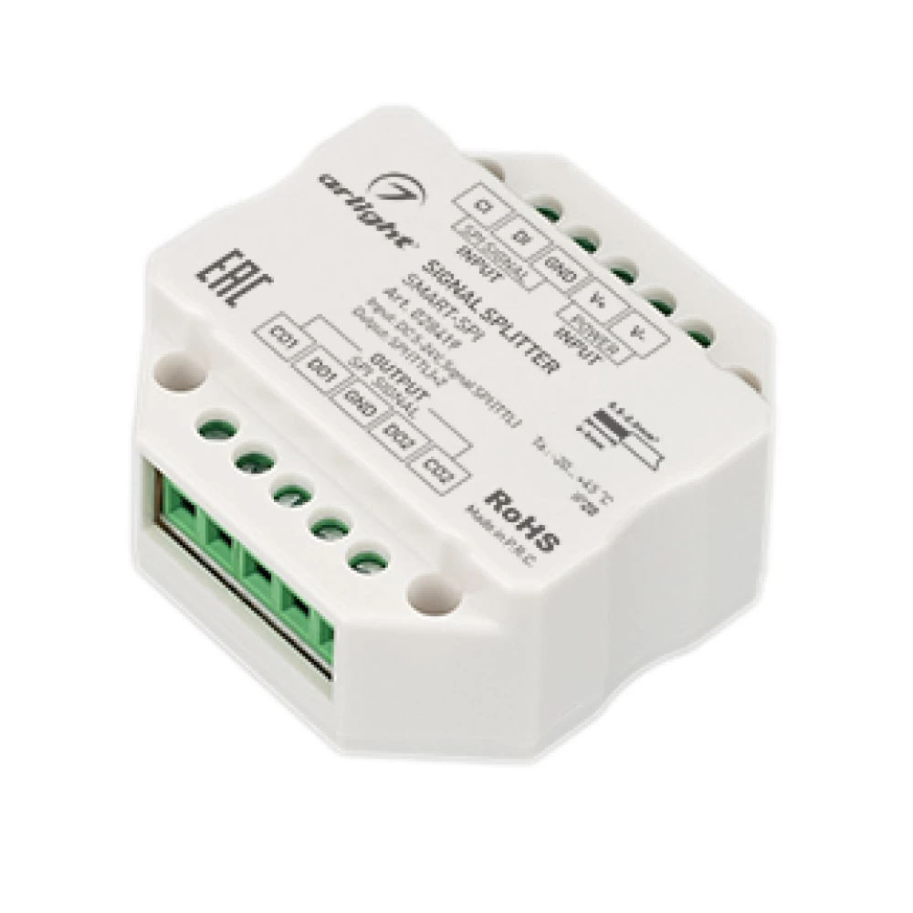 Усилитель SMART-SPI (12-24V, 2 output) (Arlight, IP20 Пластик, 5 лет) 028419 - Viokon.com
