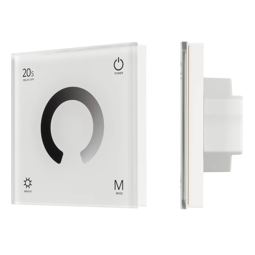 Панель SMART-P4-DIM-G-IN White (12-24V, 4x3A, Sens, 2.4G) (Arlight, IP20 Пластик, 5 лет) 034774 - Viokon.com