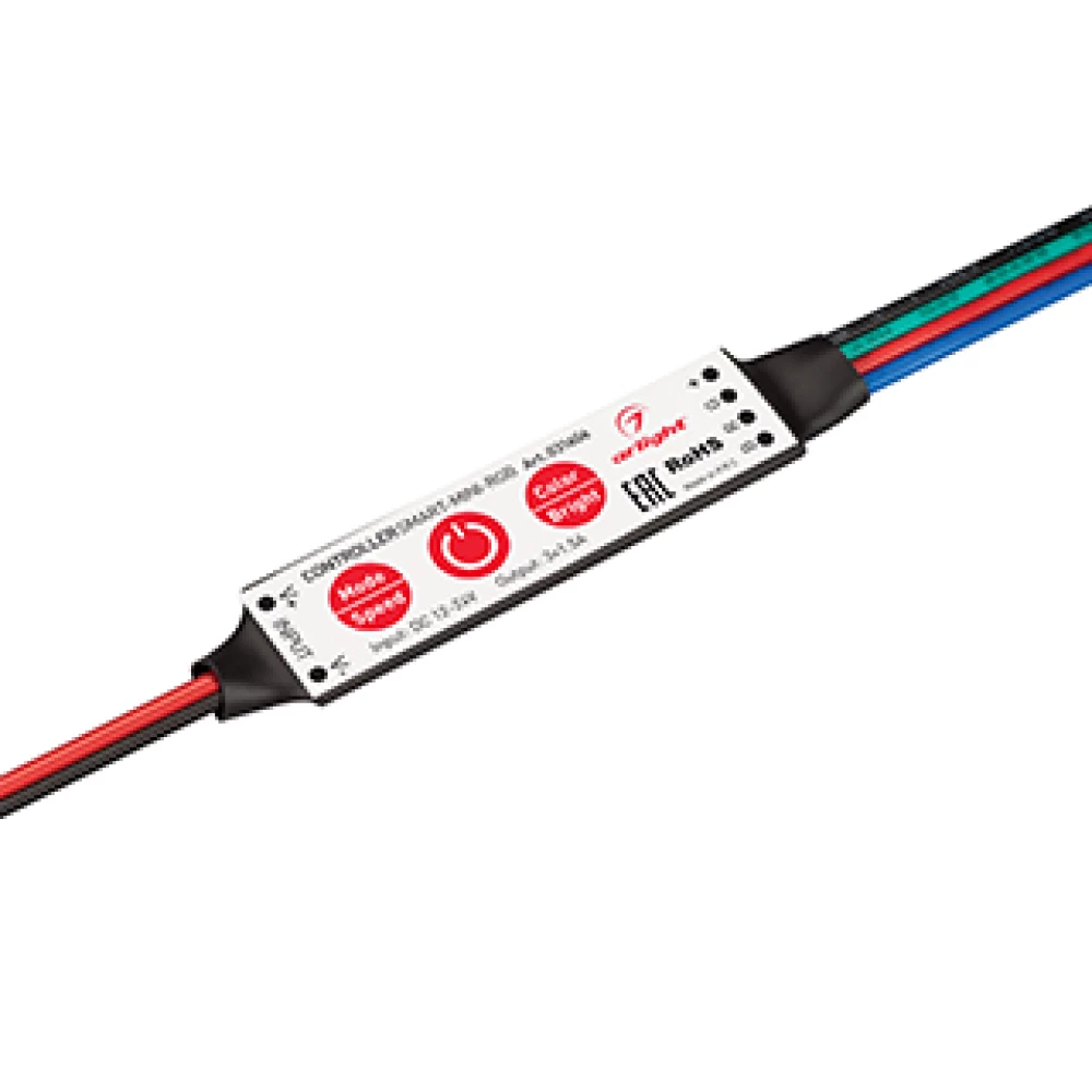 Контроллер SMART-MINI-RGB (12-24V, 3x1.5A) (Arlight, IP20 Пластик, 5 лет) 031606 - Viokon.com