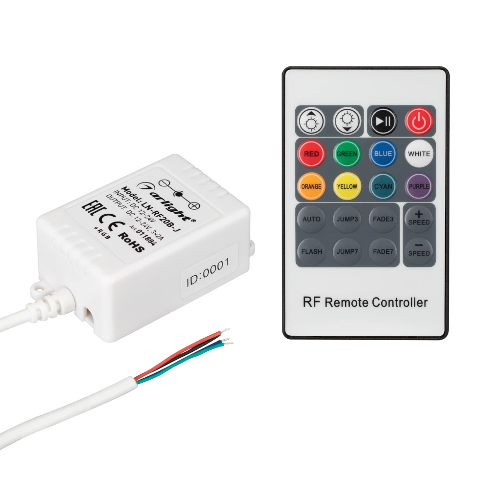 Контроллер LN-RF20B-J (12V, 72W, ПДУ 20кн) (Arlight, IP20 Пластик, 1 год) 011884 - Viokon.com