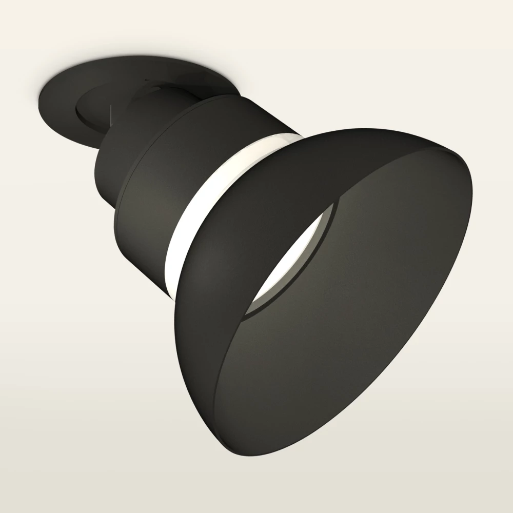 Комплект встраиваемого поворотного светильника XM8102600 SBK/FR черный песок/белый матовый GX53 (A2242, A2106, C8102, N8141) - Viokon.com