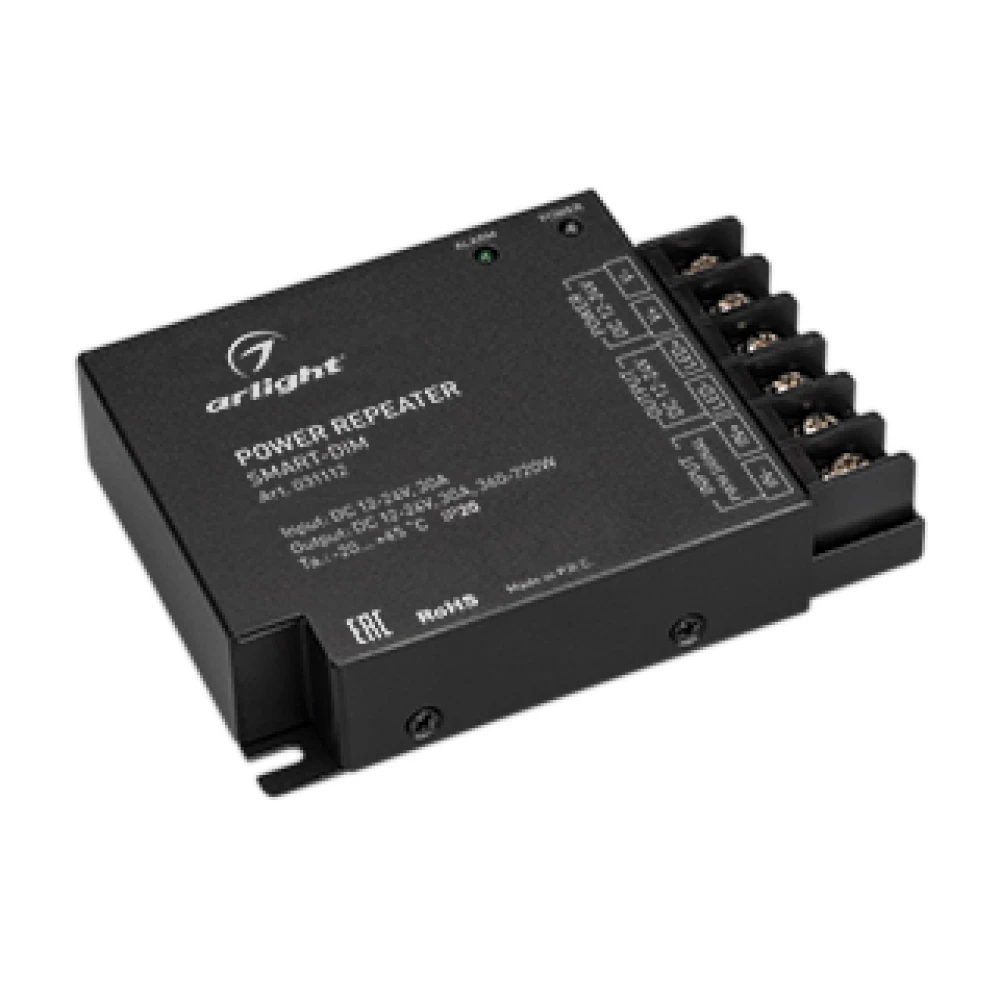 Усилитель SMART-DIM (12-24V, 1x30A) (Arlight, IP20 Металл, 5 лет) 031112 - Viokon.com