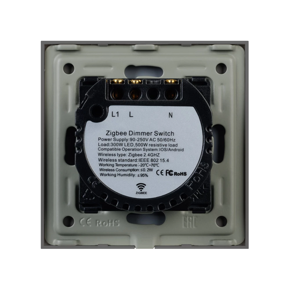 Светорегулятор сенсорный с Zigbee управлением SWT-OMALI-SD3-ZB-GR (250V, 500W) (Arlight, Стекло) 050063 - Viokon.com
