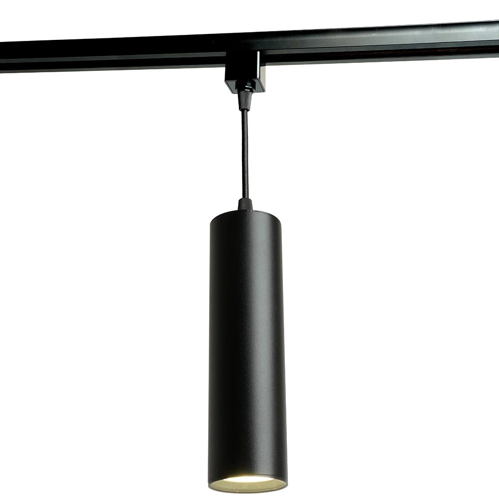 Светильник Feron AL196 трековый однофазный на шинопровод под лампу на подвесе GU10, черный (48557) - Viokon.com