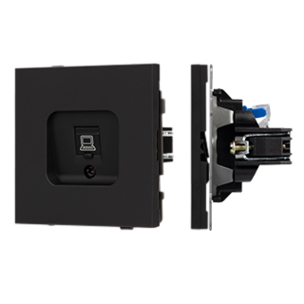 Механизм компьютерной розетки SCT-TENDO-MPC1-SFPL-BK (RJ-45, CAT6) (Arlight, Матовый черный) 054591 - Viokon.com