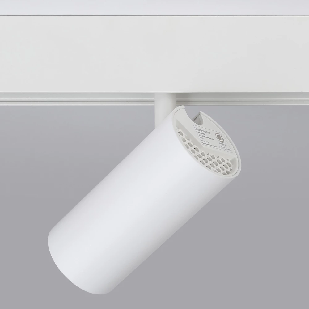 Светильник светодиодный трековый для шинопровода Magnetic GL3828 WH белый IP20 15W 4200K 48V 24° D57*128 - Viokon.com