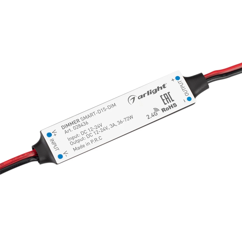 Диммер SMART-D15-DIM (12-24V, 1x3A, 2.4G) (Arlight, IP20 Пластик, 5 лет) 028436 - Viokon.com