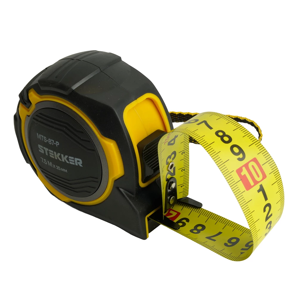 Рулетка, 7,5 м х 25 мм, магнит, II класс точности, двухстороннее нанесение, STEKKER MTS-87-P (50211) - Viokon.com