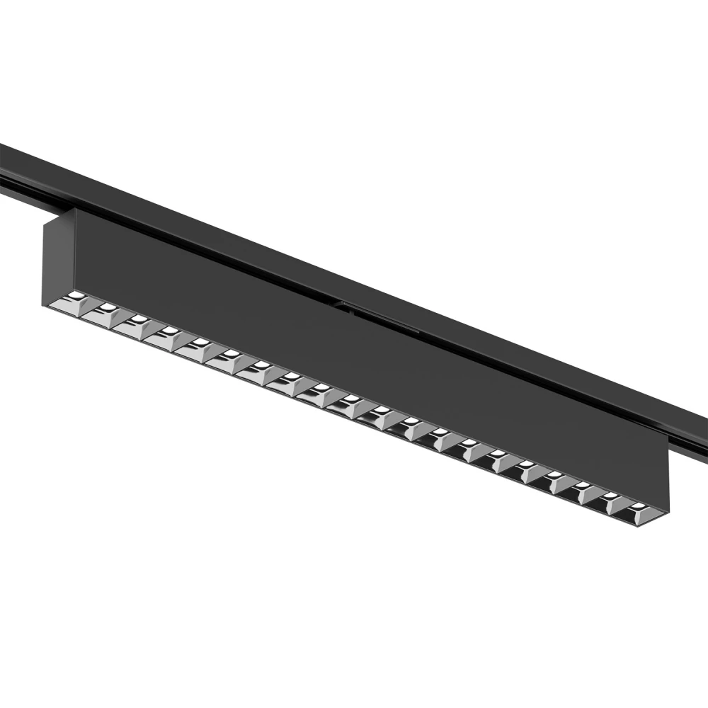 DK6644-BK Поворотный однофазный трековый светильник EDDER со светодиодом L538mm 220V 40W 30 4000K IP20 черный алюминий - Viokon.com