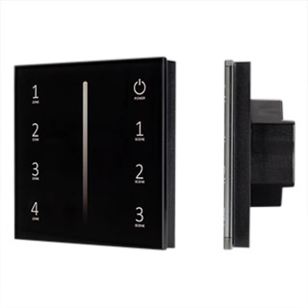 Панель SMART-P34-DIM-IN Black (230V, 0-10V, Sens, 2.4G) (Arlight, IP20 Пластик, 5 лет) 028112 - Viokon.com