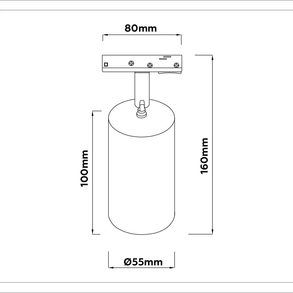 Трековый светильник со сменной лампой GU10 GL5133 BK черный GU10 max 12W - Viokon.com