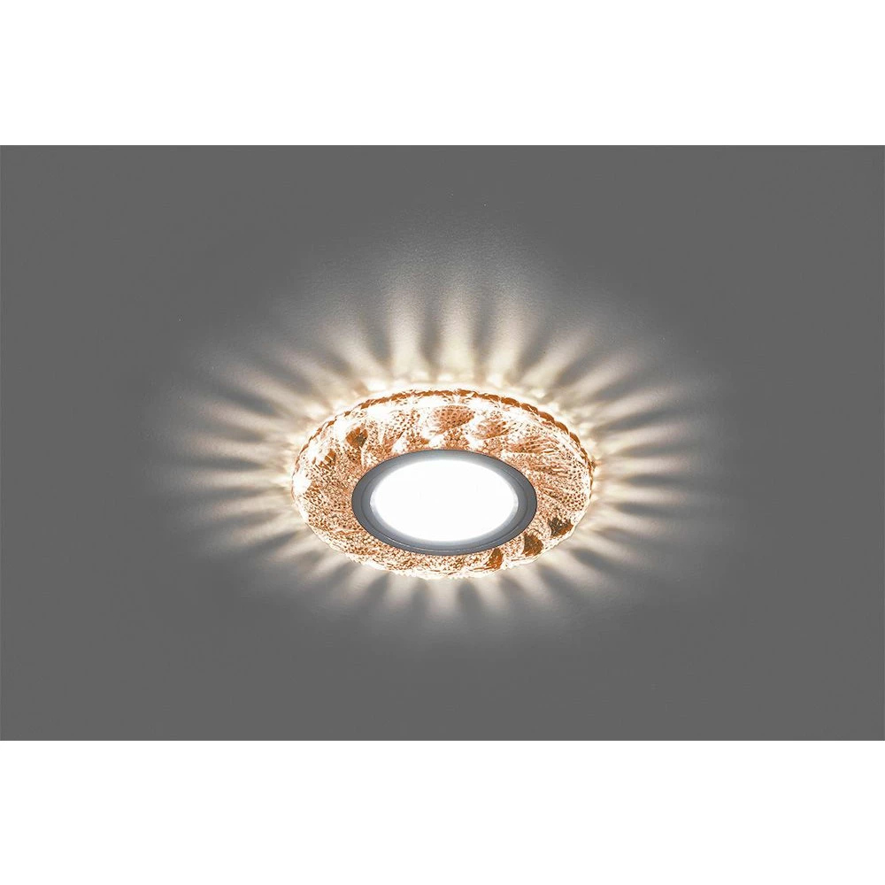 Светильник встраиваемый с белой LED подсветкой Feron CD907 потолочный MR16 G5.3 коричневый (28979) - Viokon.com