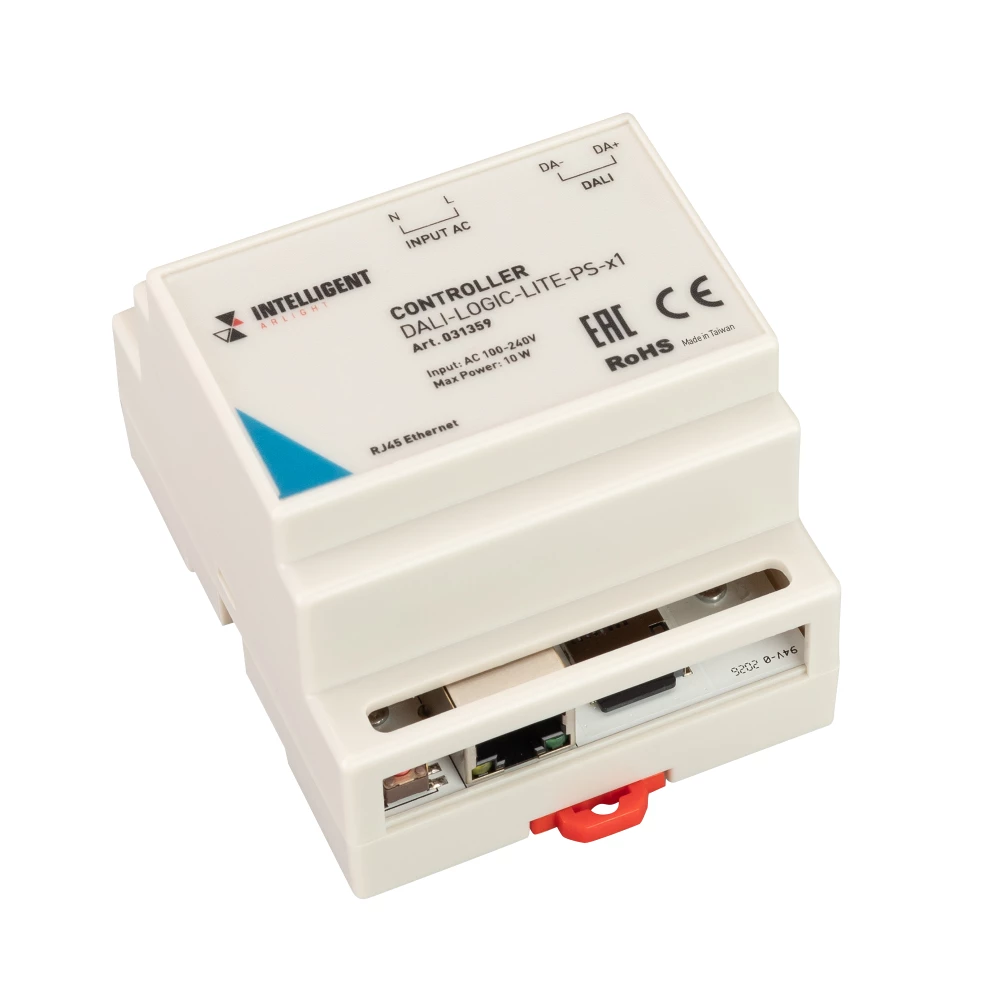 INTELLIGENT ARLIGHT Контроллер DALI-LOGIC-LITE-PS-x1 (230B, Ethernet) (IARL, IP20 Пластик, 2 года) 031359 - Viokon.com