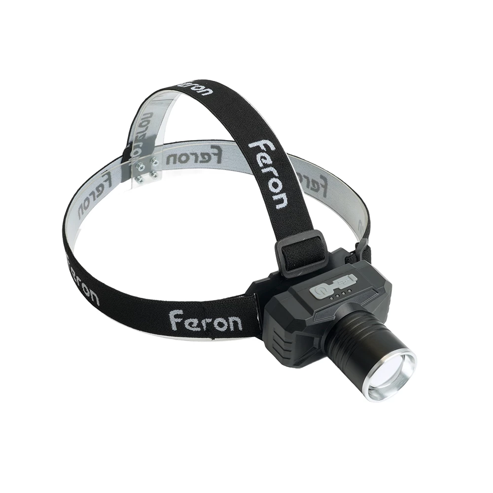 Фонарь налобный FERON TH2314 c аккумулятором 20W, 2500mAh IP44, USB type-C, Алюминий (51621) - Viokon.com