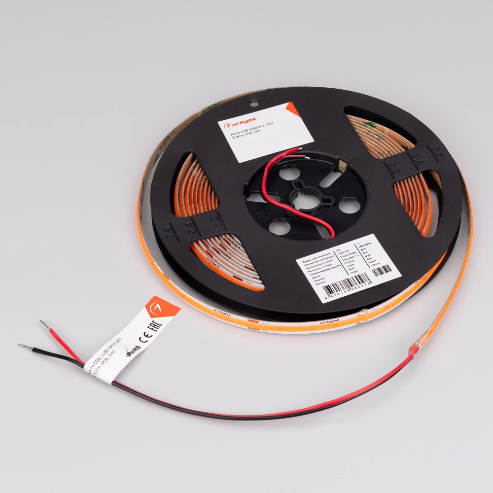 Лента COB-X480-8mm 24V Magenta (8 W/m, IP20, 5m) (Arlight, -) 047741 - Viokon.com