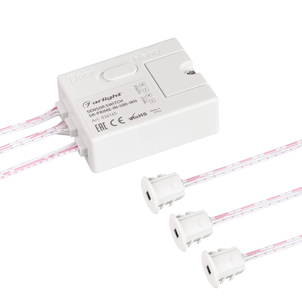 ИК-датчик SR-PRIME-IN-S80-WH (12-24V, 96-192W, DOOR/HAND) (Arlight, IP20 Пластик, 2 года) 036165 - Viokon.com