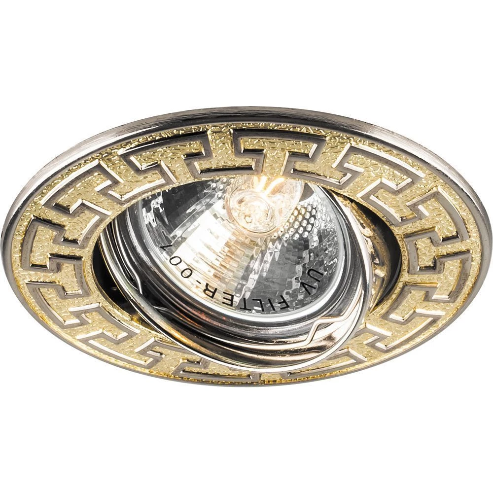 Светильник встраиваемый Feron 2008DL потолочный MR16 G5.3 золото-титан (17810) - Viokon.com