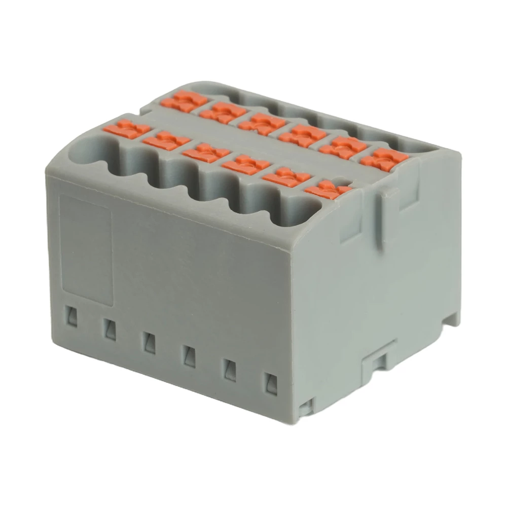 Зажим блочный (групп) для распред.тока нагрузки push-in на 12 точек, сеч 2,5 мм2, 450V, 24А, серый LD580 (49745) - Viokon.com