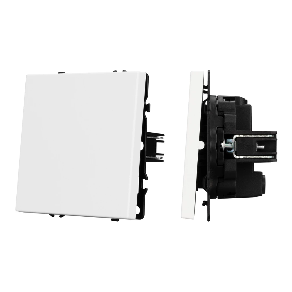 Механизм выключателя одноклавишный перекрёстный SWT-NOBE-MKX1-SFPL-WH (230V, 10A) (Arlight, Белый кварц) 054234 - Viokon.com