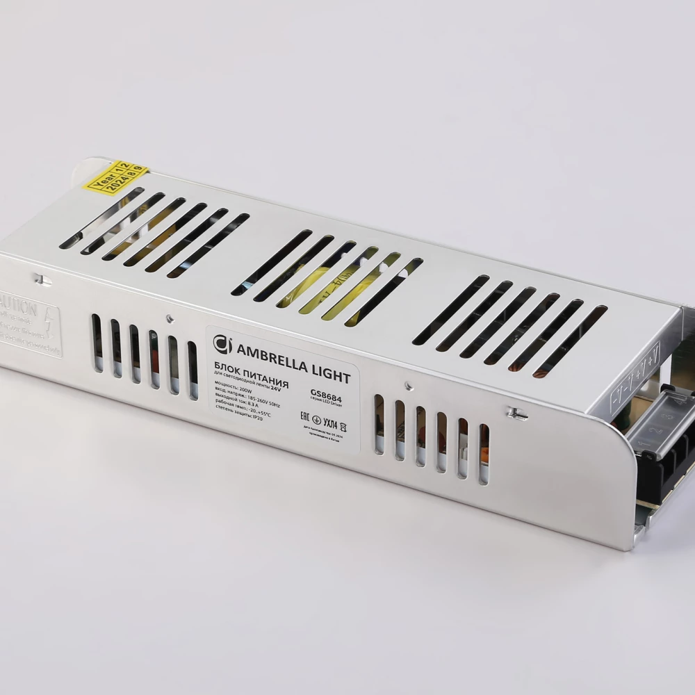 Блок питания с EMC для светодиодной ленты 24V 200W 8,3A IP20 185-260V 223*67*40 GS8684 GS8684 блок питания 24V 200W 8.3A IP20 185-260V 223*67*40 - Viokon.com