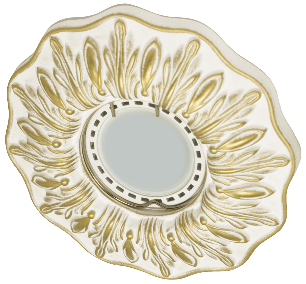 Встраиваемый гипсовый декоративный светильник RD-026 Wh/G - Viokon.com