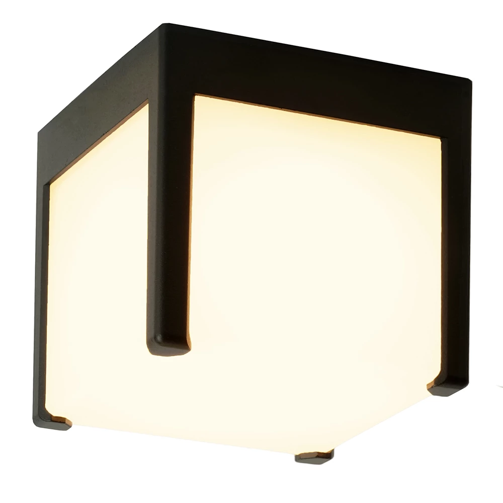 Светильник садово-парковый Feron DH0606, на стену, GX53 230V, черный (51336) - Viokon.com