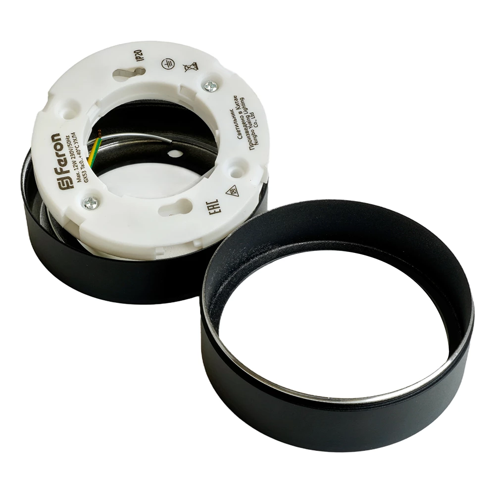 Светильник потолочный Feron HL357 12W, 230V, GX53, черный (48739) - Viokon.com