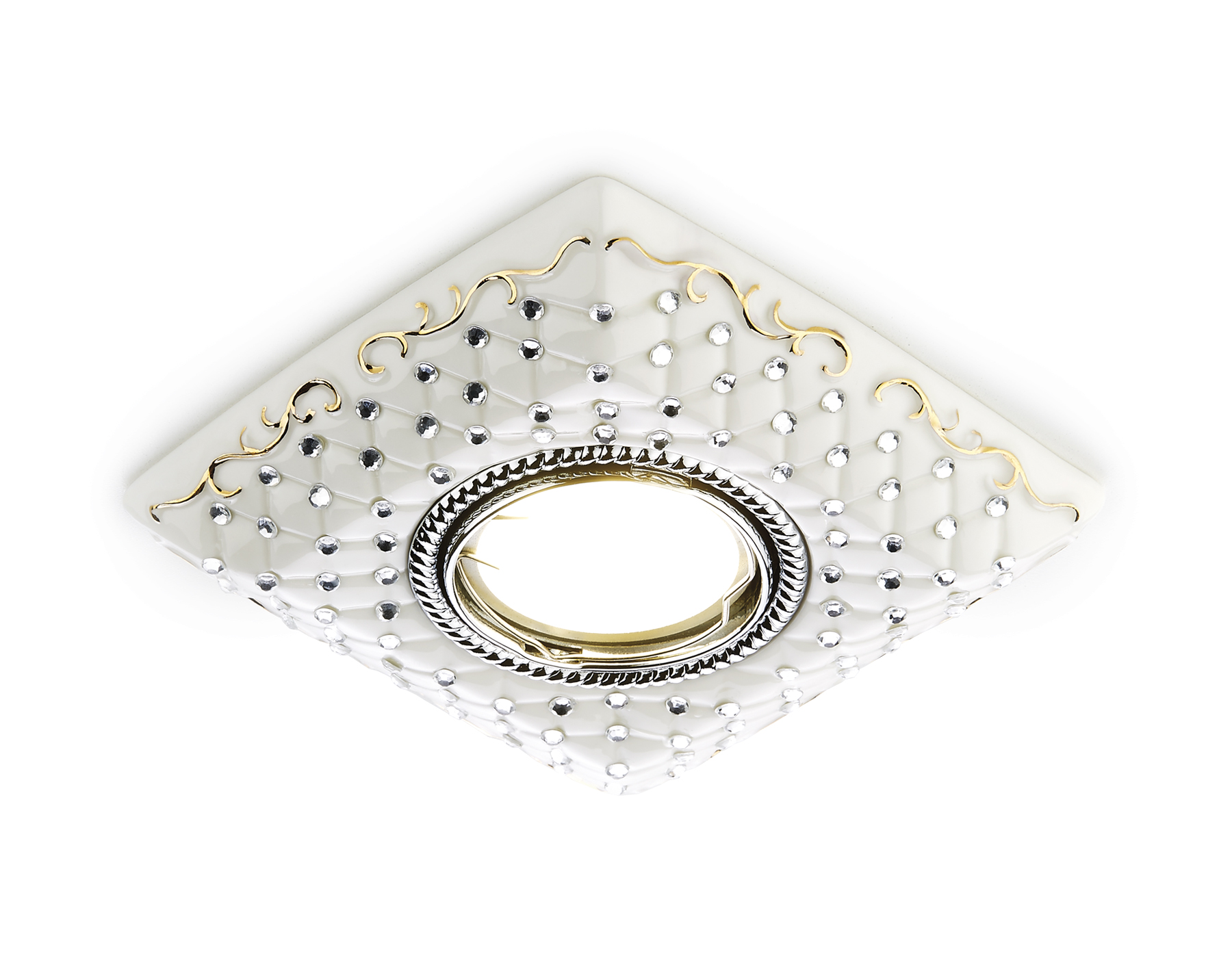 Встраиваемый точечный светильник MR16 из керамики D5522 W/CH белый/хром - Viokon.com