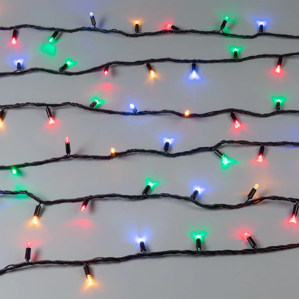 Светодиодная гирлянда ARD-STRING-CLASSIC-10000-BLACK-100LED-LIVE RGB (230V, 7W) (Ardecoled, IP65) 025808 - Viokon.com